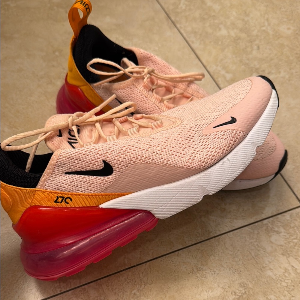 Nike Air Max 270 Pink and Orange Sneakers